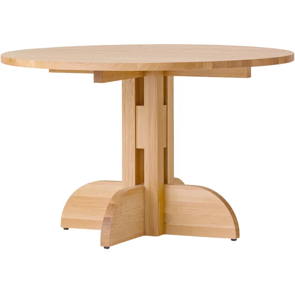 Puffin Matbord Ø120 cm Massiv Naturlig Ek