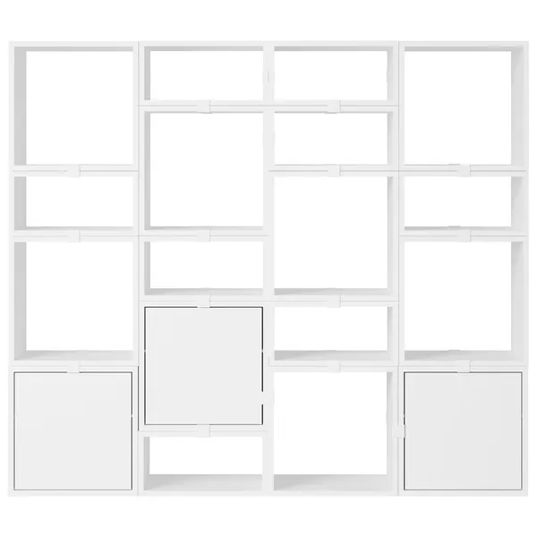 Stacked Configuration 4 Bokhylla Vit