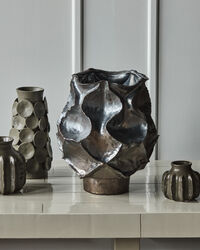 Waves Vas 34 cm Antique metallic