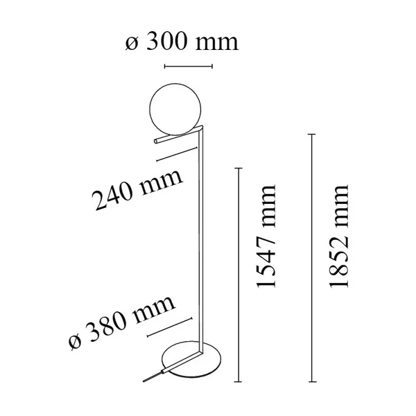 IC Lights F2 Gulvlampe Sort