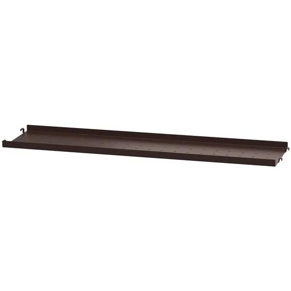 String Hylde Med Lav Kant Metal 78x20 cm Mørkebrun