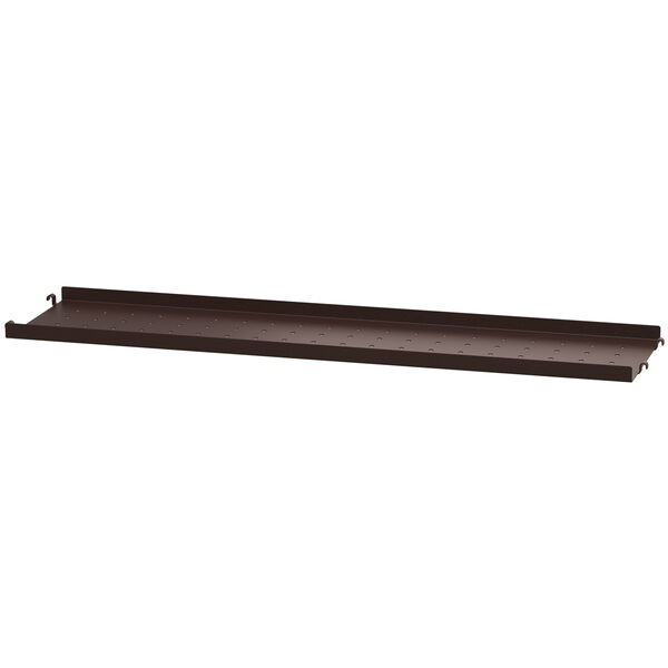String Hylde Med Lav Kant Metal 78x20 cm Mørkebrun