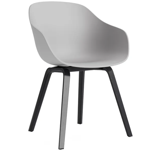 AAC 222 2.0 Karmstol Svartlackad Ek / Concrete Grey