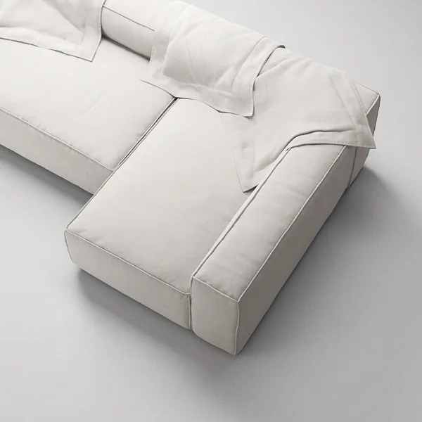 Grand 4-Seter Sofa Divan Høyre Moon White