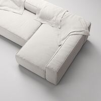 Grand 4-Seter Sofa Divan Høyre Moon White