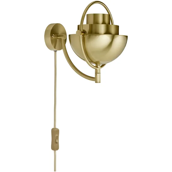Multi-Lite Væglampe Brass Shiny / Brass