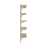 Levi Wall Shelf 180 cm Big Aluminium / Naturlack Oak