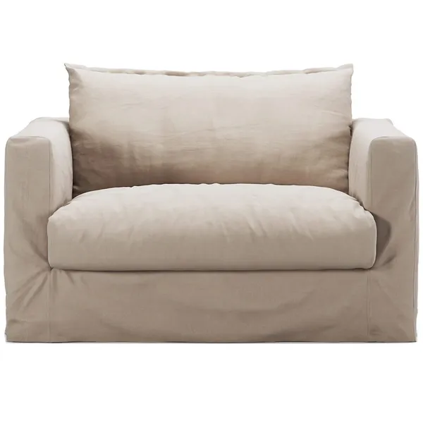 Verhoilu Le Grand Air Nou Love Seat-sohvalle Puuvilla Beige