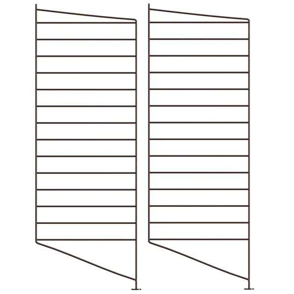 String Gavler Gulv 30x85 cm 2-pk Mørkebrun