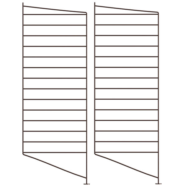 String Gavle Gulv 30x85 cm 2-pak Mørkebrune
