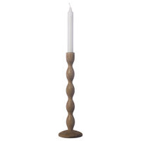 Ljusstake Mörkbrun Trä 31 cm Natural