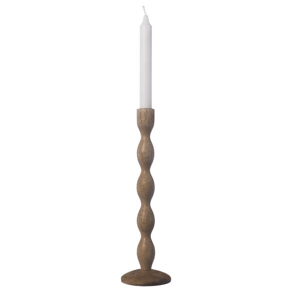 Lysestage Mørkebrun Træ 31 cm Naturlig
