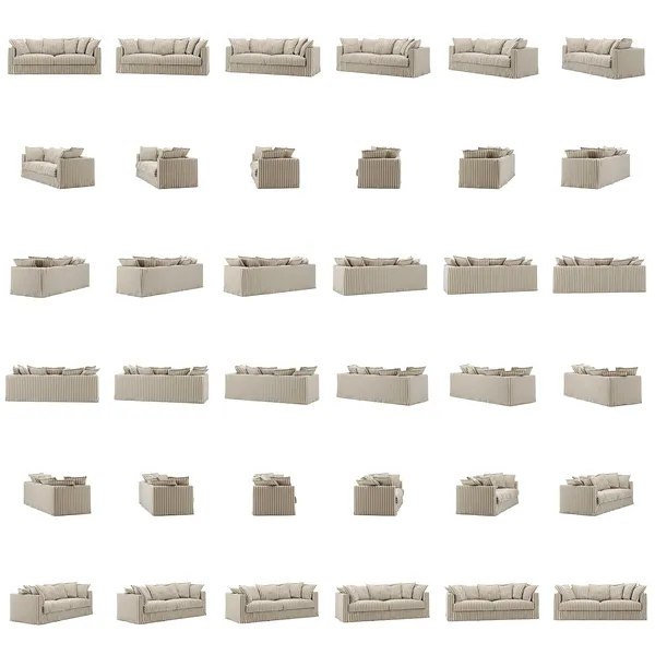 Le Grand Air 3-Seter Sofa Lin Gentle Ribbon