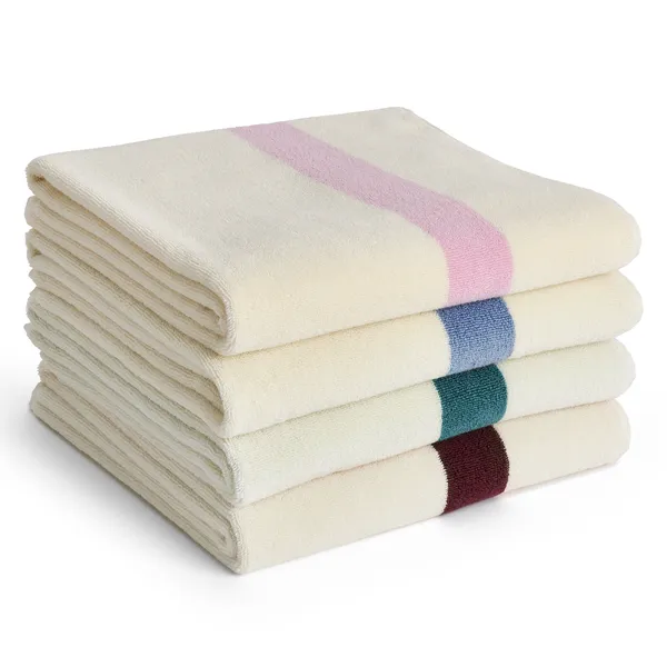 Stripe Towel 70x140 cm Dusty Blue