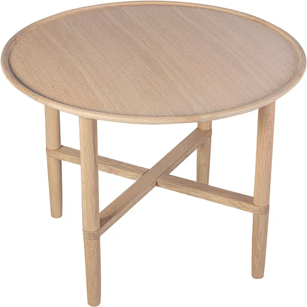 Opus 12 Sidebord Ø67 cm Hvitoljet Eik