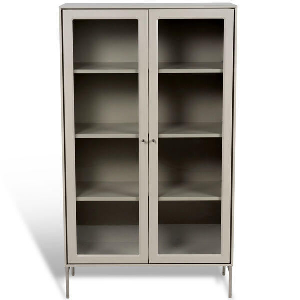 Volt Kaappi Lasiovilla 130 cm Beige/Stainless Steel
