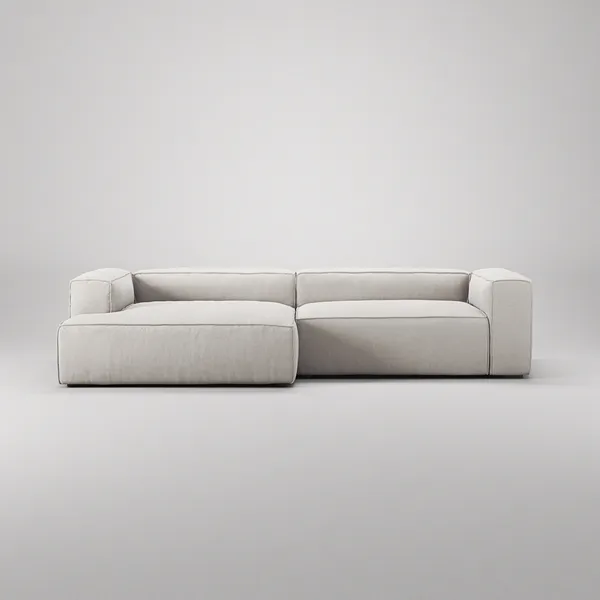 Grand 3-Personers Sofa chaiselong Venstre Moon White