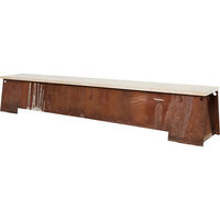 64 Bænk Corten / Travertin