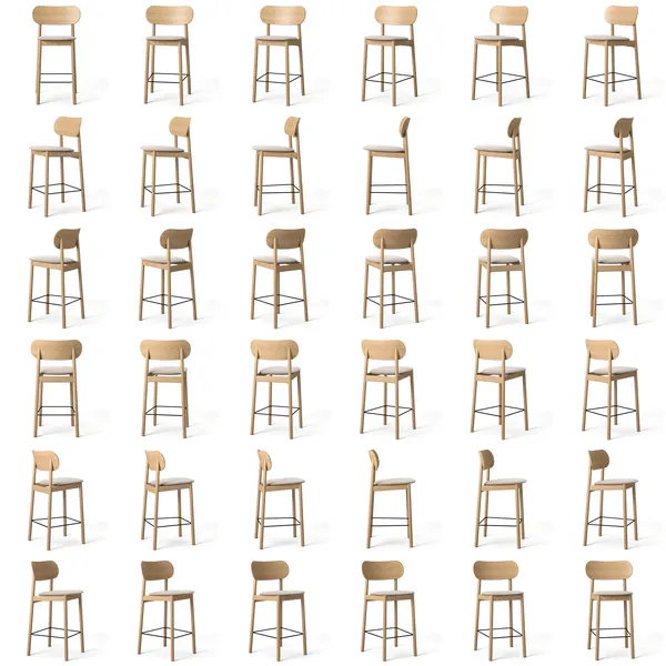 Elephant Barstol Naturlig Ek / Beige breeze