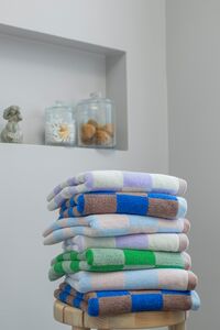 Retro Badehåndkle 70x133 cm Lilla