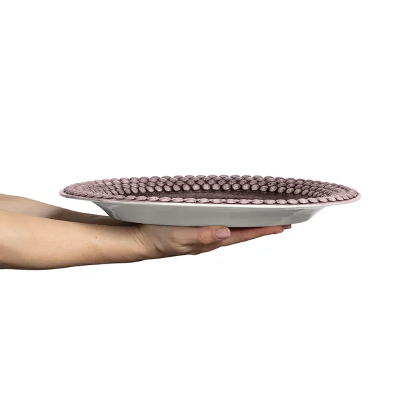 Bubbles Ovalt Fat 35 cm Plommon