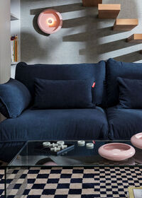 Recycled King Cord Kudde Deep Blue