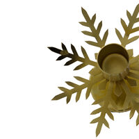 Snowflake Lysestage 2-pak Antik Messing