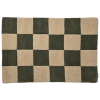 Square Ovimatto 60x90 cm Luonnollinen / Metsänvihreä