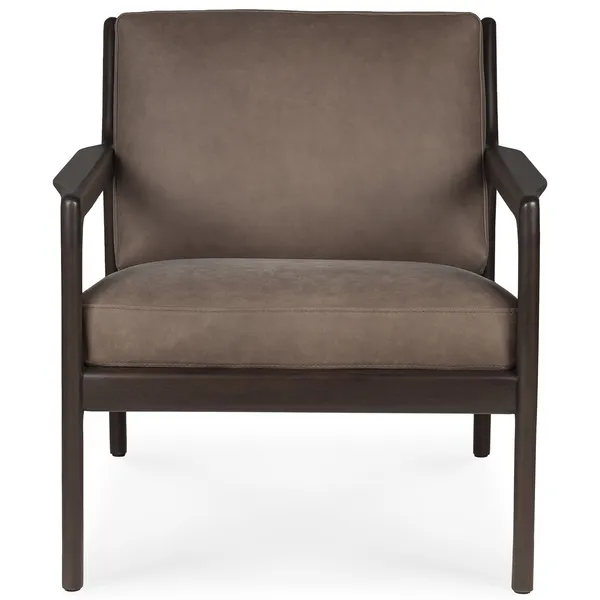 Jack Loungefåtölj Mahogny / Mörkbrun Läder
