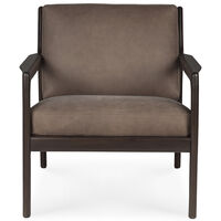 Jack Loungefåtölj Mahogny / Mörkbrun Läder
