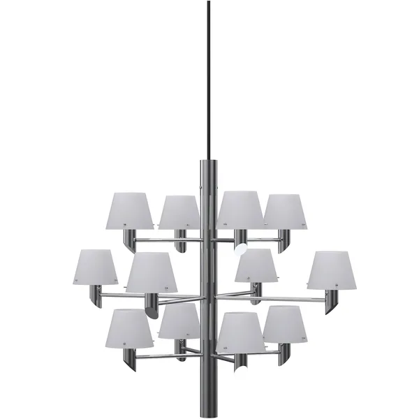 Gil 12 Chandelier Chrome / Opal Glass