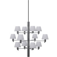 Gil 12 Chandelier Chrome / Opal Glass