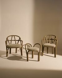 Bistra Spisestol Med Armlener Oliven / Fustagno 003