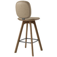 Pauline Comfort Barstol 65 cm Fumed Eik / Skinn Almond