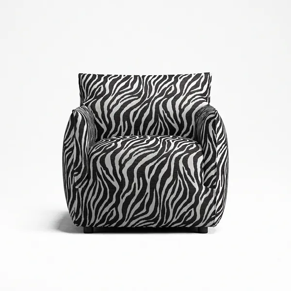 Le Petite Fåtölj Zebra Svart / Vit