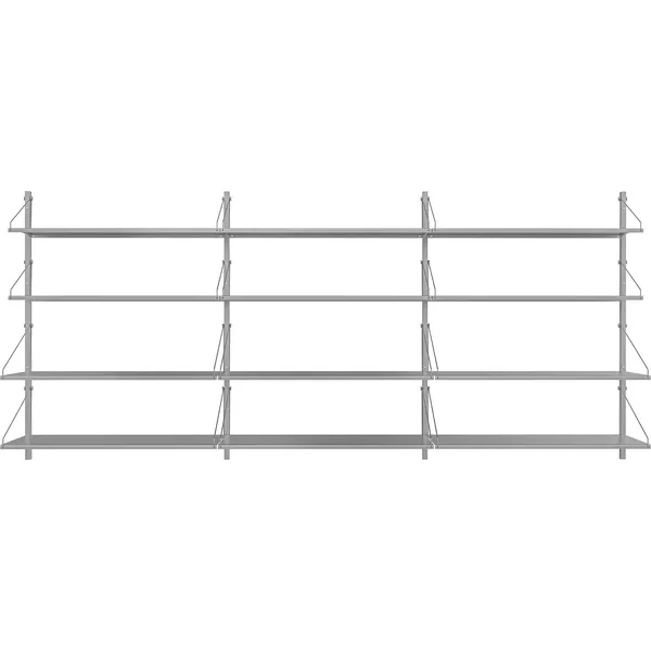 Library Hylle 108x246 cm Rustfritt Stål