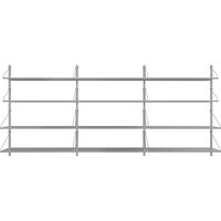 Library Hylle 108x246 cm Rustfritt Stål