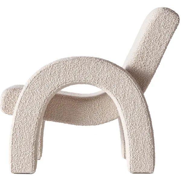 Arco Loungefåtölj Liten Bouclé Beige