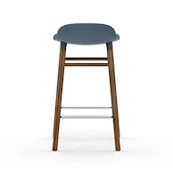 Form Barstol 65cm Blå/Valnøddetræ
