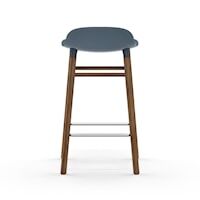 Form Barstol 65cm Blå/Valnøddetræ