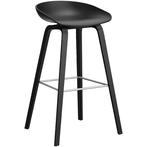 AAS 32 2.0 Barstol 75 cm Svartlackad Ek / Svart