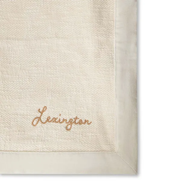 Herringbone Sengeteppe 260x240 cm Lys Beige