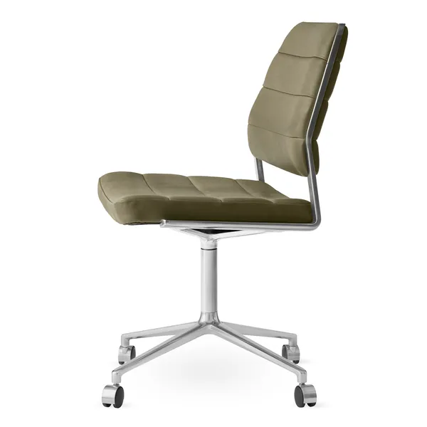 454 Swivel Chair With wheels Bosco Leather