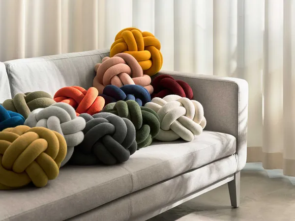 Knot Pude XL Gul