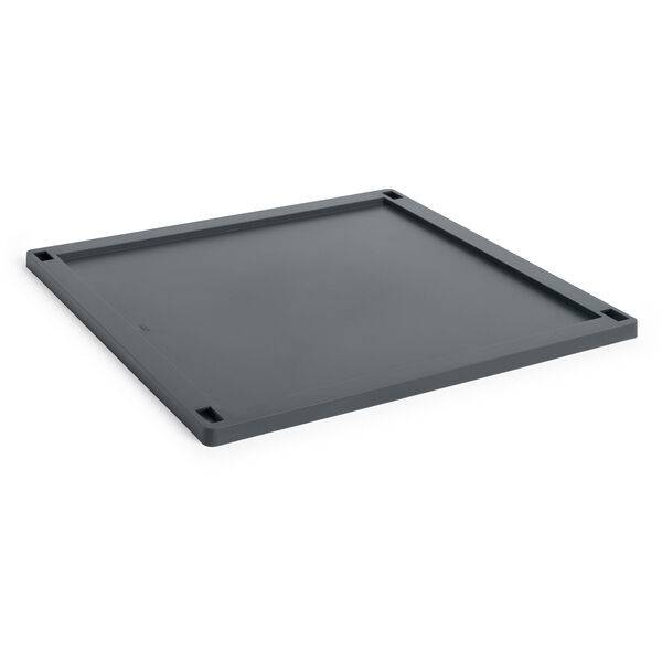 Colour Crate Plastic Large Square Låg Charcoal