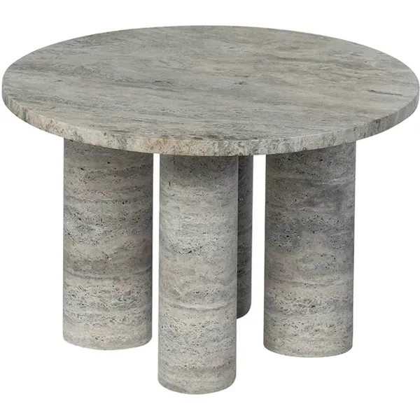 Volos Sidebord Ø52 Travertin
