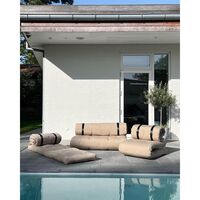 Buckle-Up Sofa Med Belte Utendørs Beige / Sort