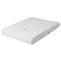 Gingham Sky Blue Muslin Puslepudebetræk 50x70 cm