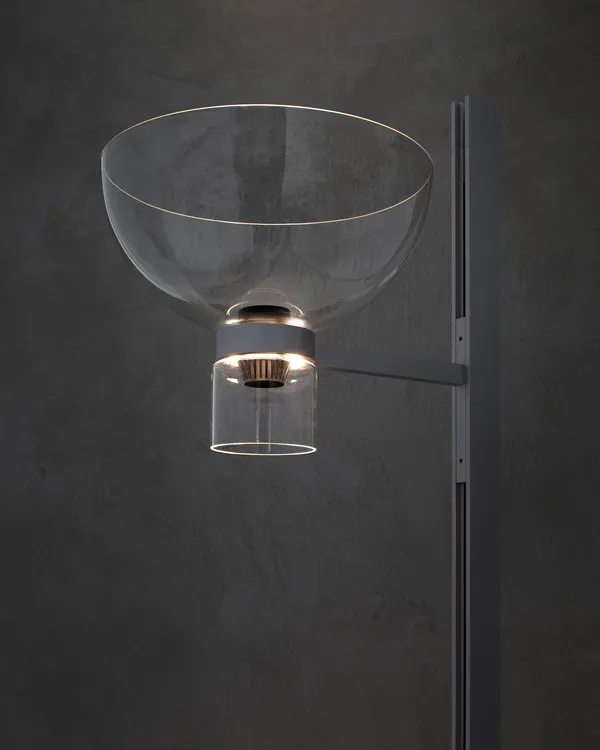 Nocturne Floor Lamp Bowl Silver