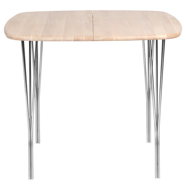 Symphony 86 Spisebord 90x90 cm Hvidolieret Eg / Krom